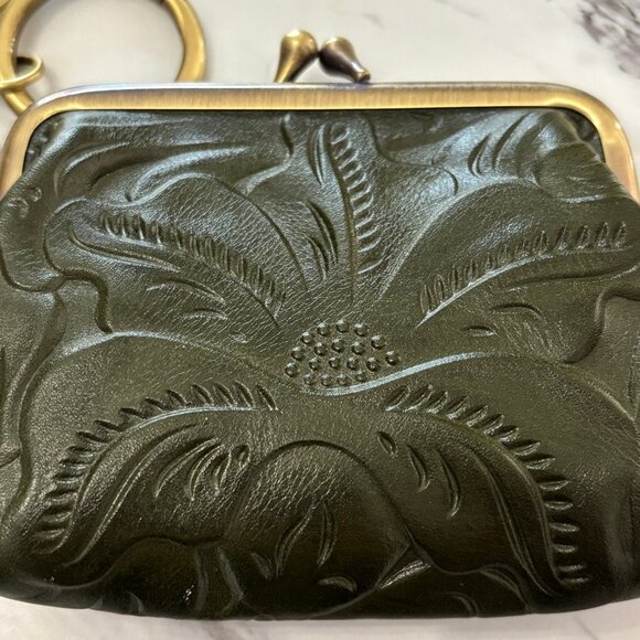 Patricia Nash Soft Green Leather Coin Purse - Picture 1 of 7